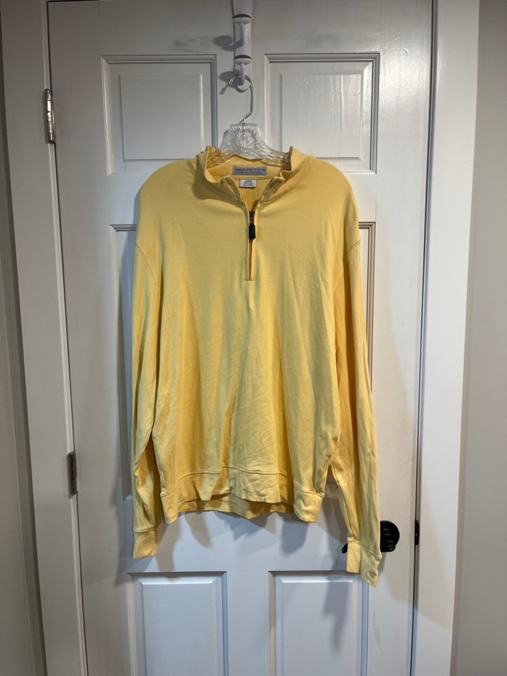 Vintage Martin Golf Quarter Zip in Buttery Yellow Color Size Large